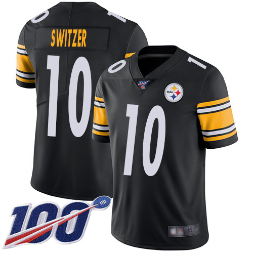 Youth Pittsburgh Steelers Football #10 Limited Black Ryan Switzer Home 100th Season Vapor Untouchable Nike NFL Jersey->youth nfl jersey->Youth Jersey